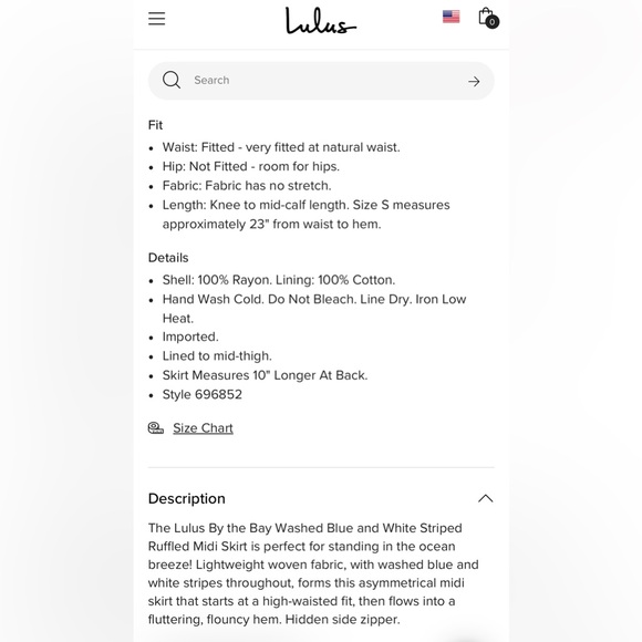 Lulus asymmetrical/hi-lo midi skirt - Picture 4 of 4